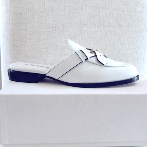 FRAME Le Sweetzer Slide. White. Size: 38.5 Stunning! New With All Packaging. - Picture 7 of 13